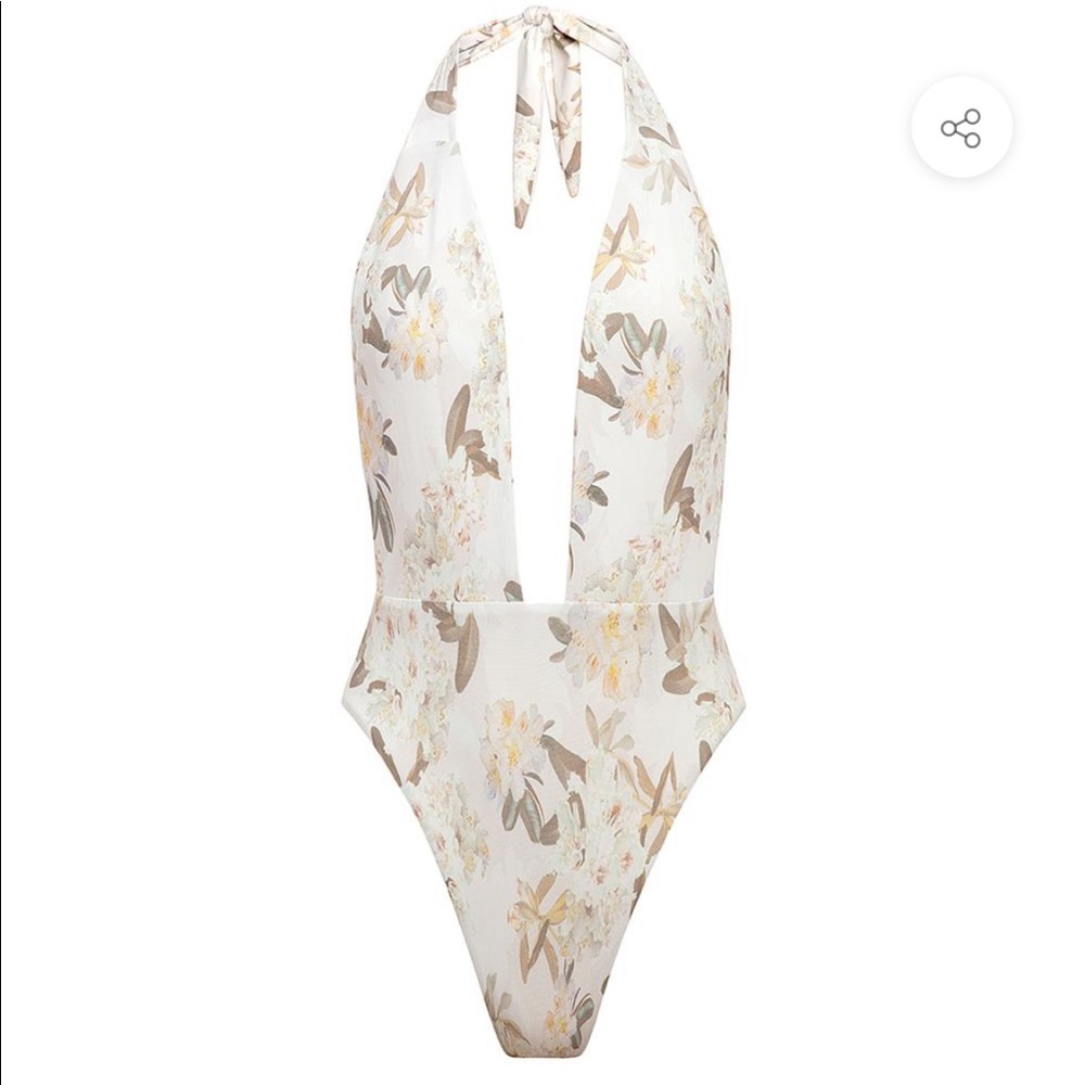 Montce tropes one piece halter swim